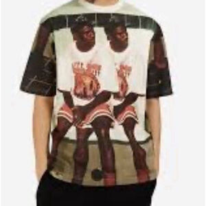 MENS JORDAN FLIGHT HERITAGE T SHIRT_SAIL/BLACK SIZE XL